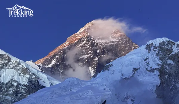 Panoramic Himalayan landscape during Everest Base Camp Trekking in September.