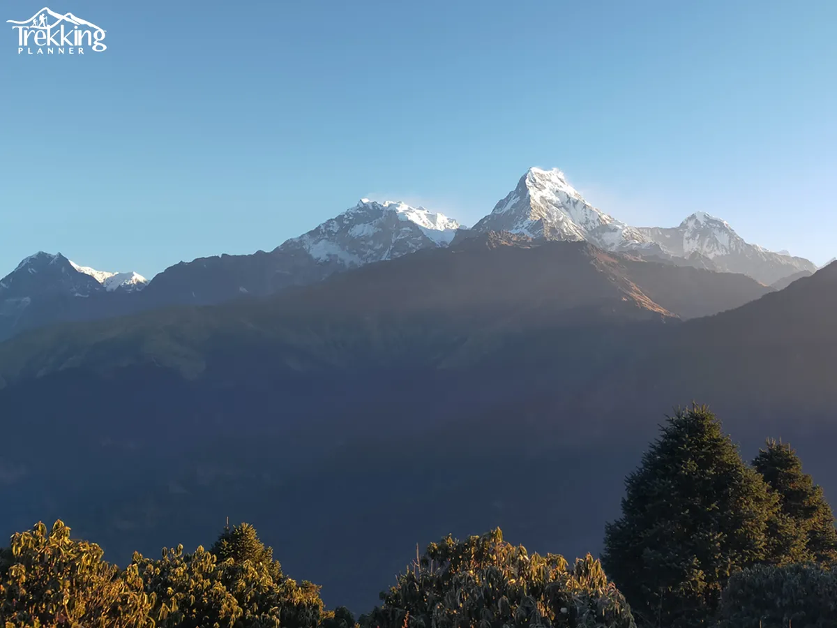 Panoramic view of the Annapurna mountain range during Annapurna Circuit Trekking
