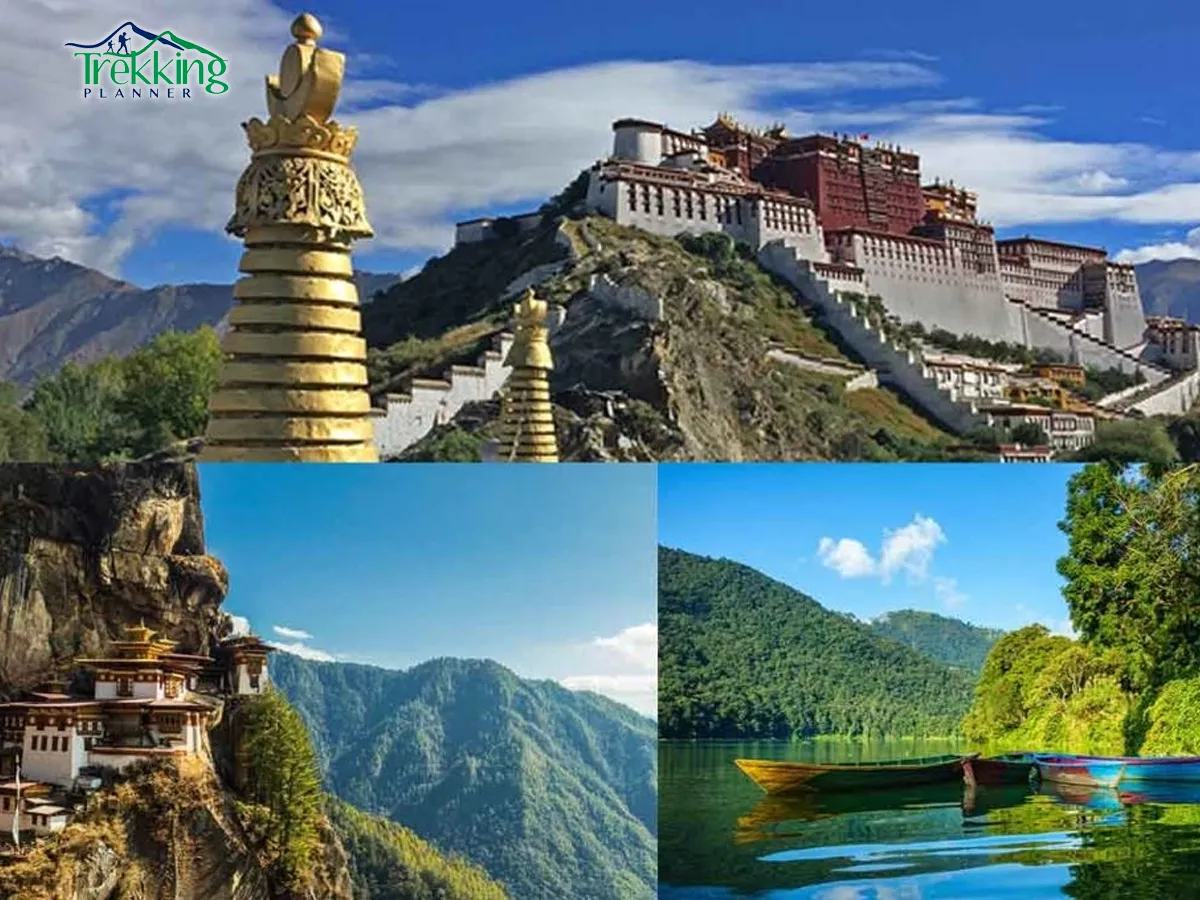 Buddhist monasteries and sacred sites across Bhutan, Nepal, and Tibet
