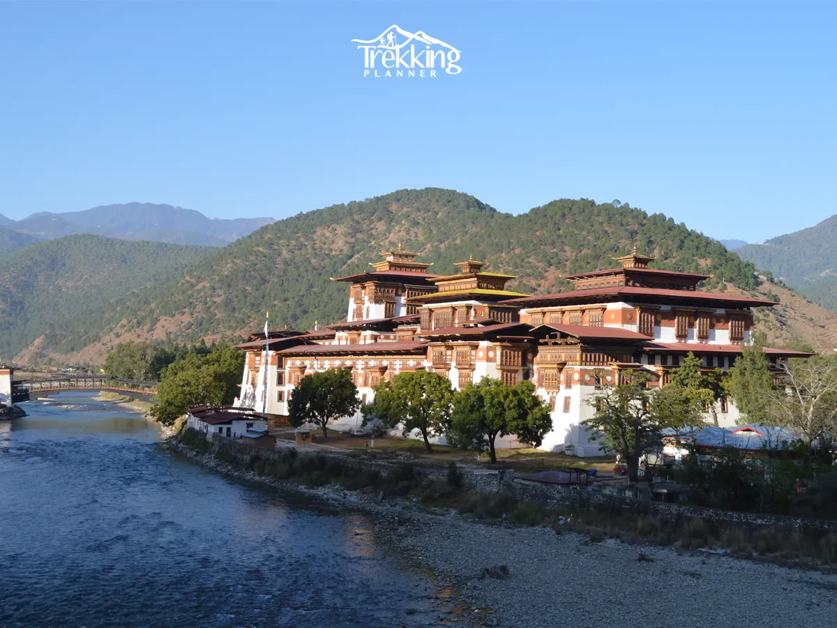 Punakha Dzong monastery in Bhutan featured on the Bhutan and Nepal Tranquil Retreat Tour.