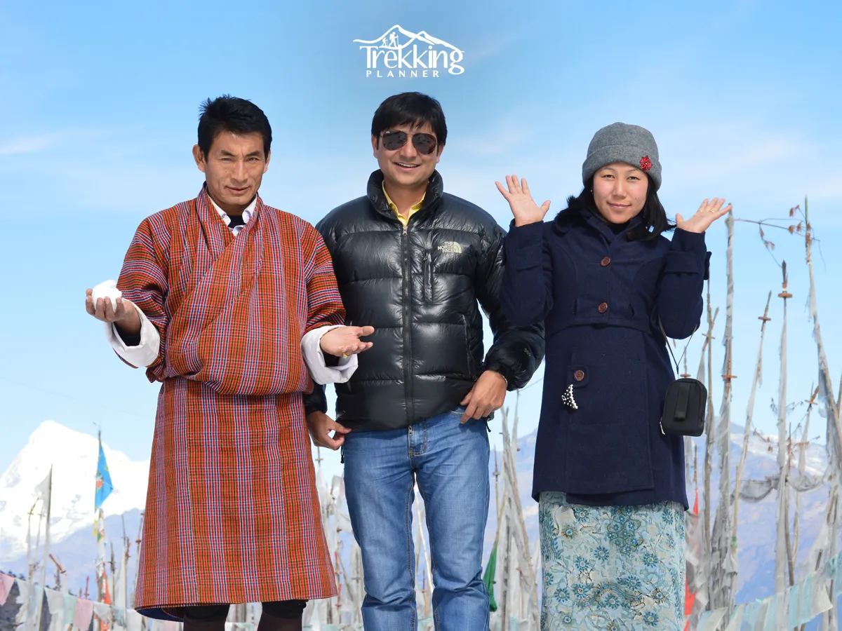Travelers experiencing traditional Bhutanese culture during a Bhutan Short Tour.