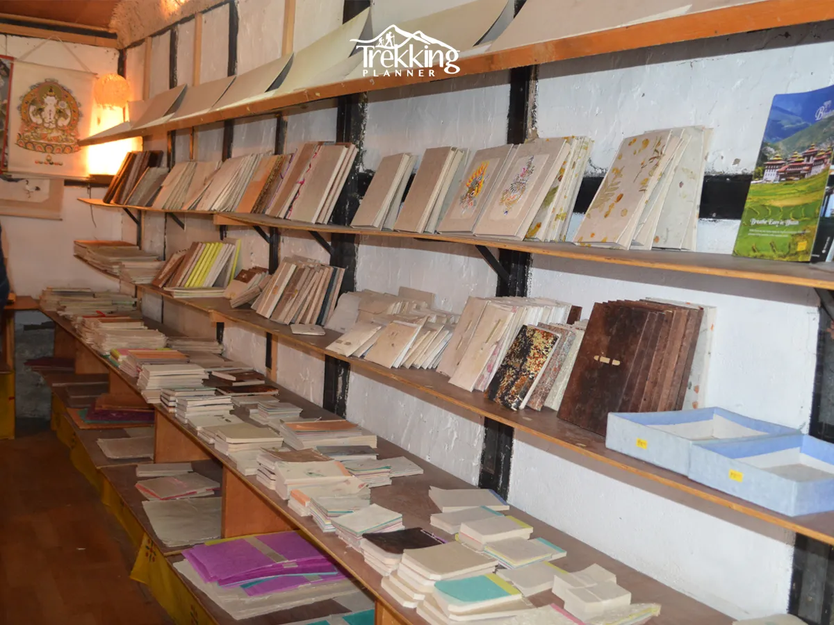 Traditional handmade paper workshop in Bhutan during a Bhutan Short Tour.