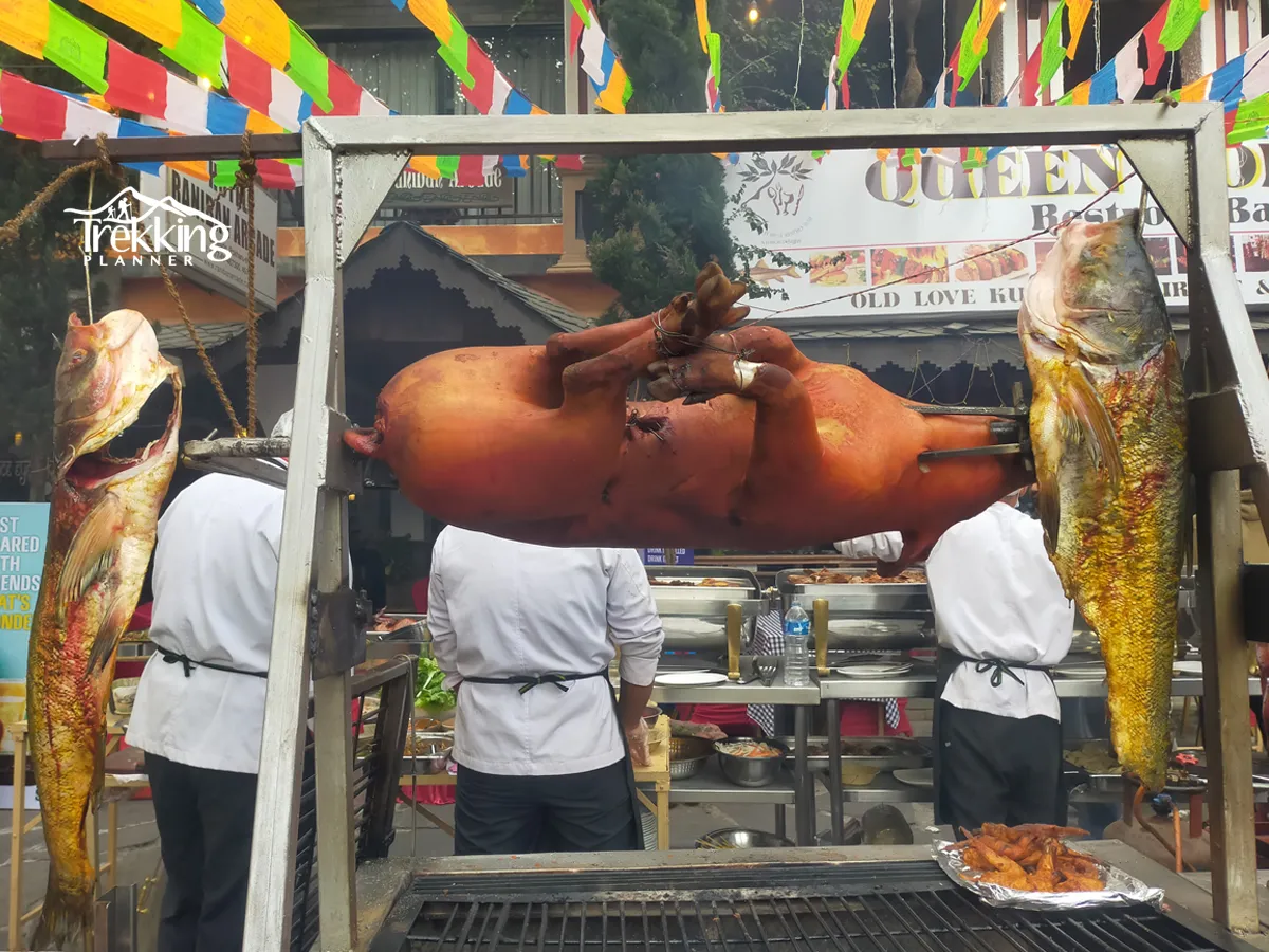 Tourists enjoying local markets and urban attractions during a city holiday in Nepal