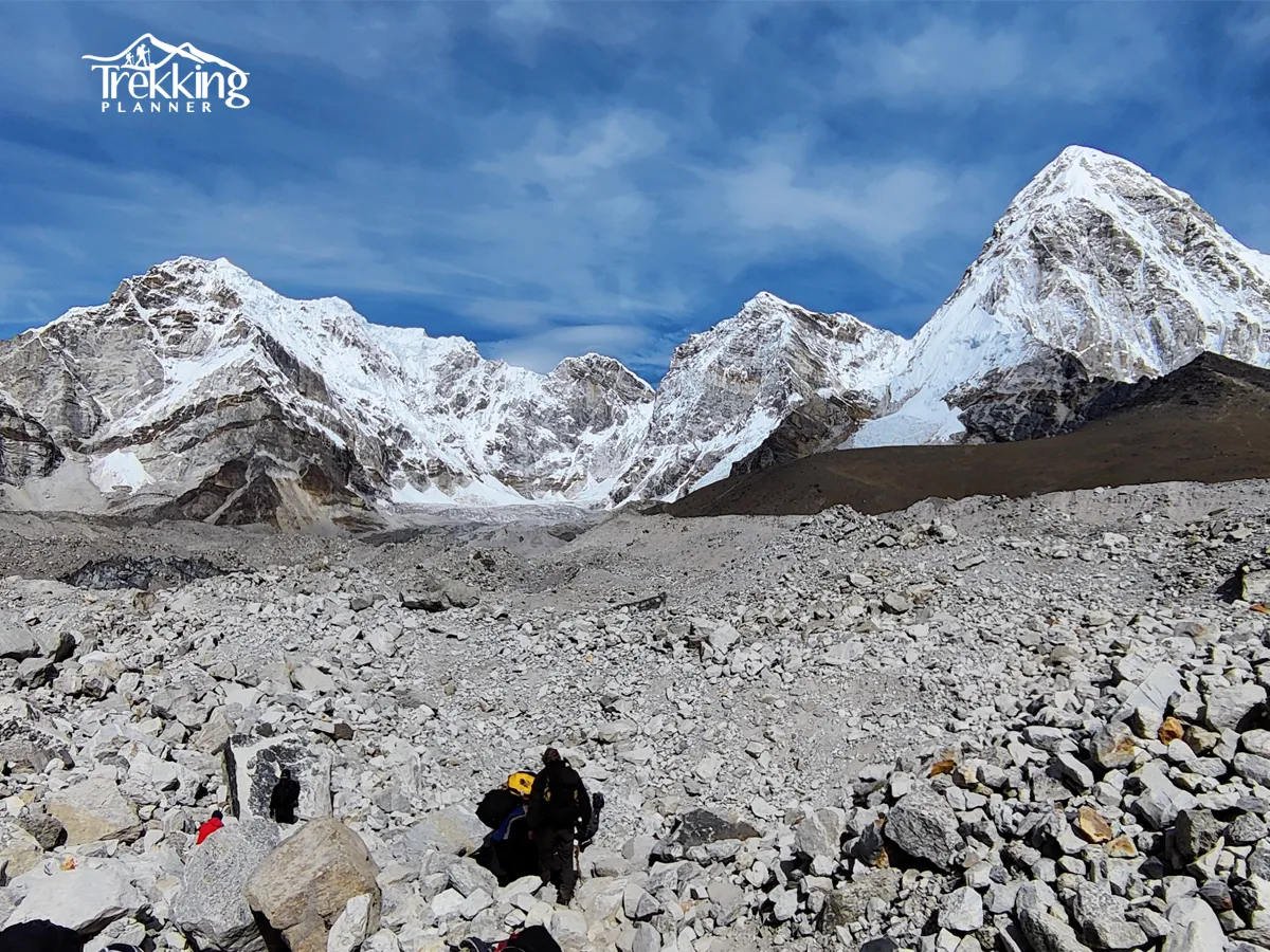 Scenic view of Everest Base Camp
