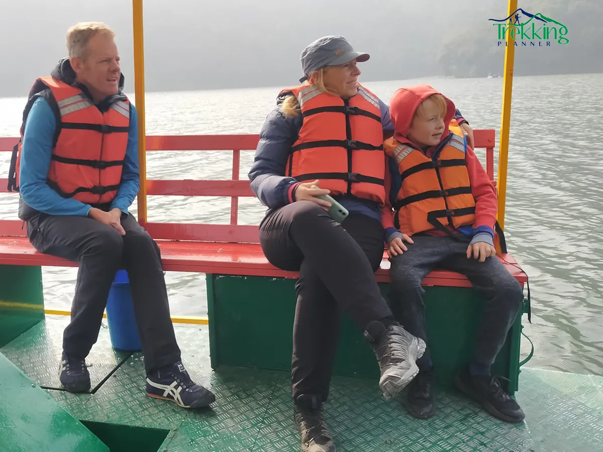 Family enjoying a sightseeing tour in Kathmandu and Pokhara during a Nepal family vacation
