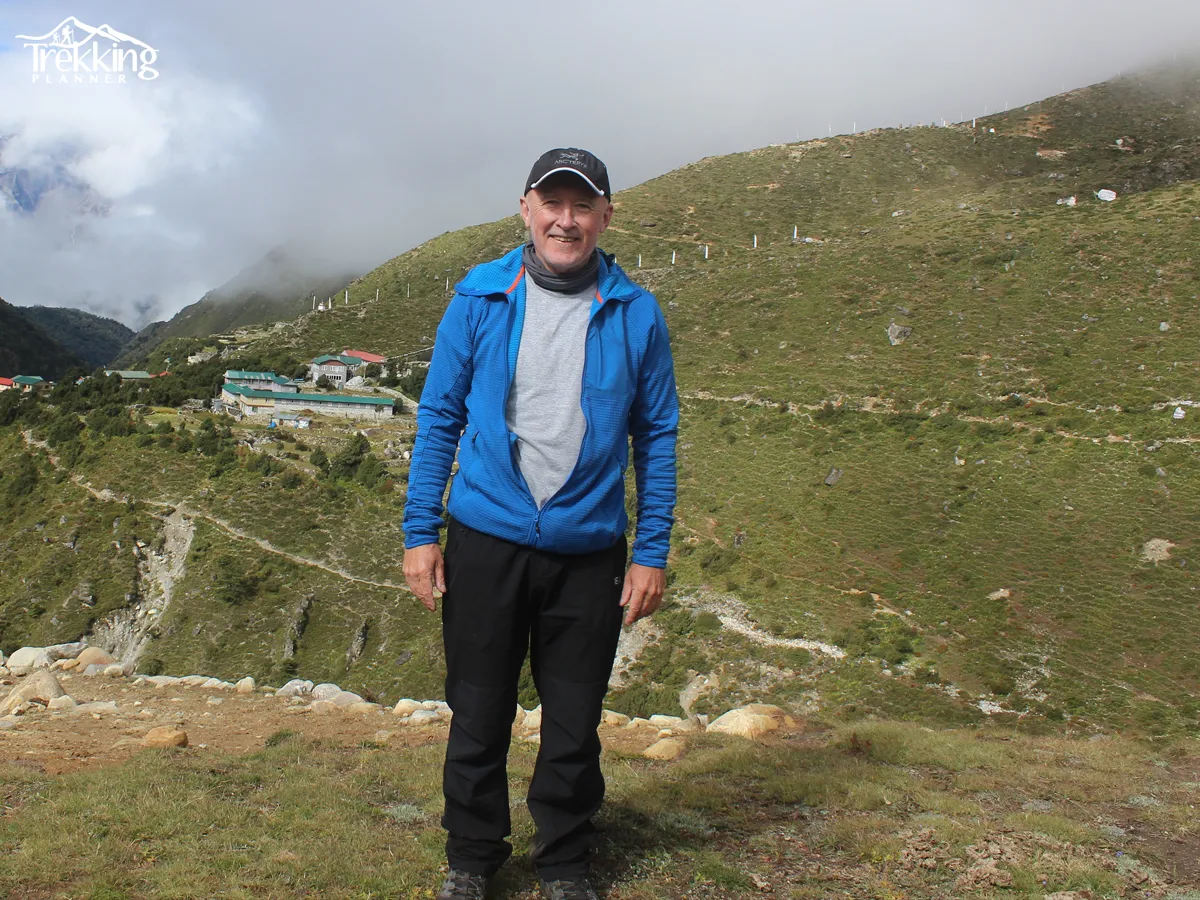 Guided Everest Base Camp trek for seniors passing through traditional Sherpa villages in Nepal.