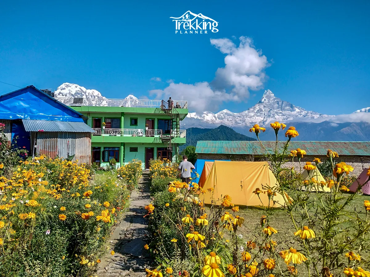 Traditional Gurung village on the Annapurna Short Trek route in Nepal.