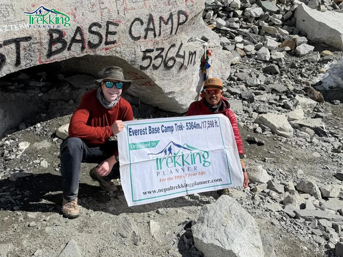 Island Peak climbing summit view during Everest Base Camp trek in the Himalayas Nepal