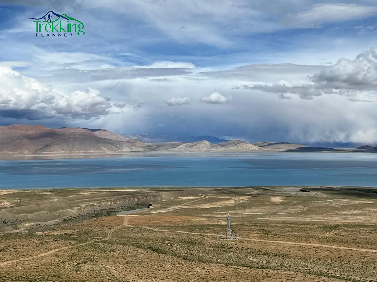 Pilgrimage group preparing for the Mount Kailash trek at Darchen, Tibet