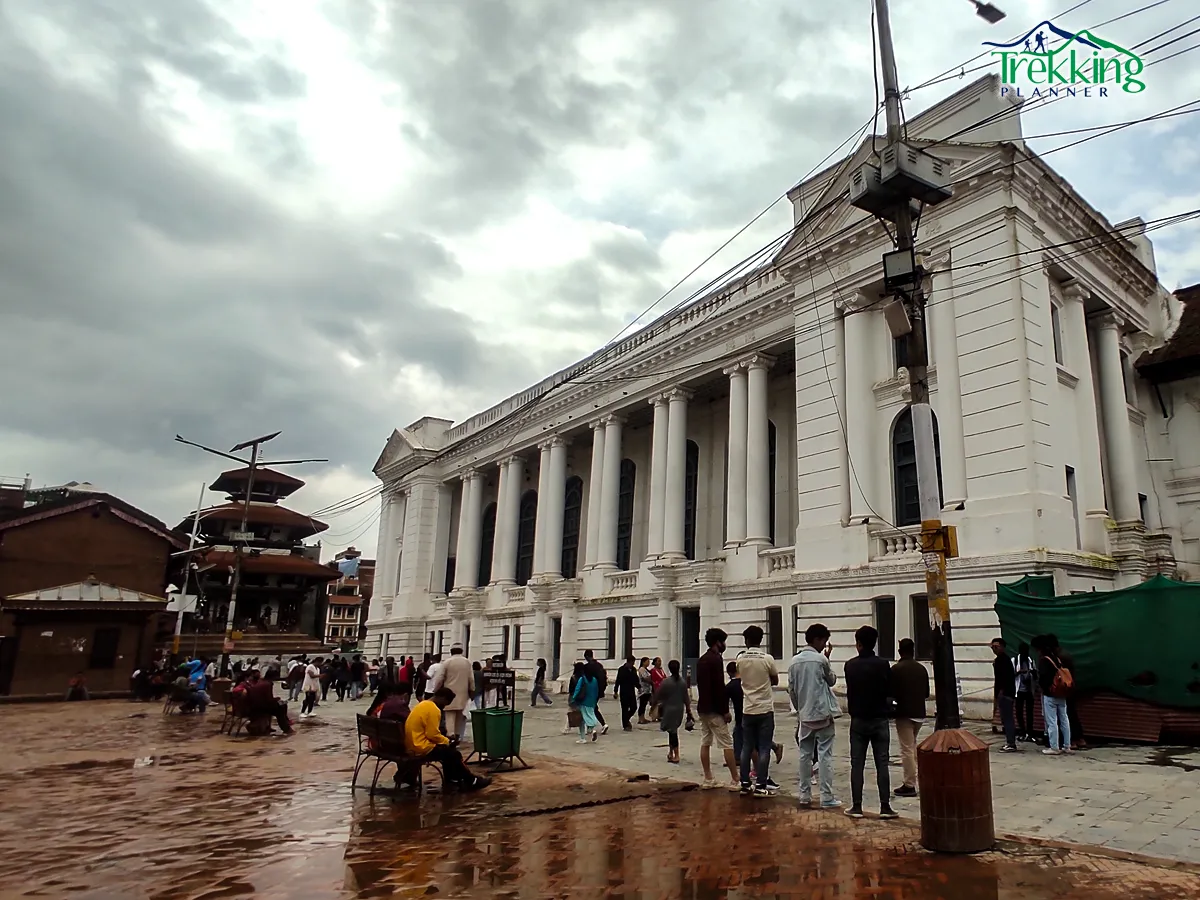 Historic temples and palaces at Kathmandu Durbar Square during a city day tour