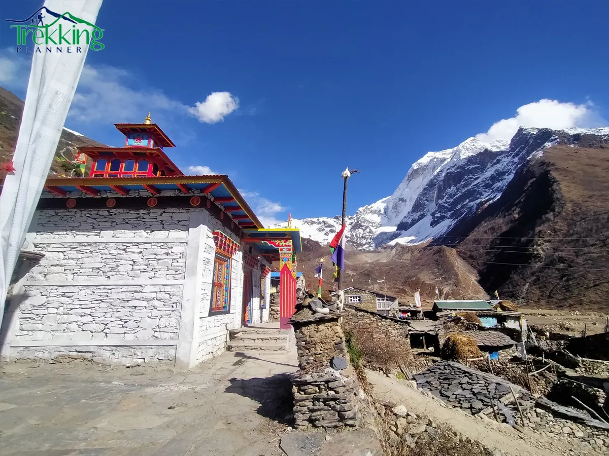 Suspension bridge over river during Lower Manaslu Trekking route in Nepal