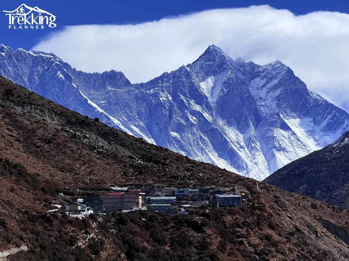 Luxury wedding ceremony with Mount Everest backdrop at Everest Base Camp.