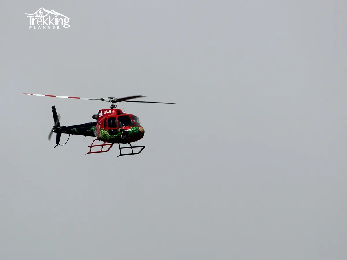 Pilgrims visiting Muktinath Temple after helicopter ride from Kathmandu