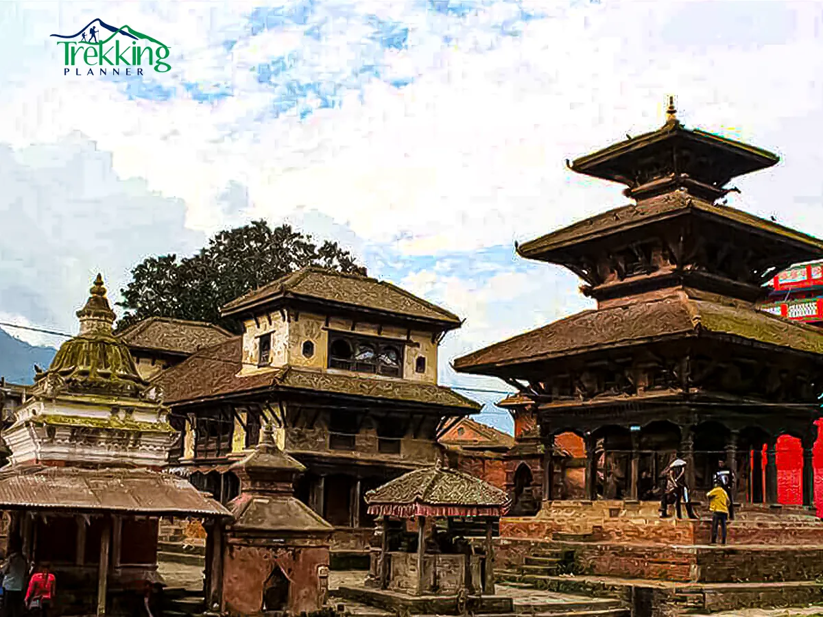 Historic temples and traditional Newari architecture in Panauti, the starting point of the Namobuddha day hike.