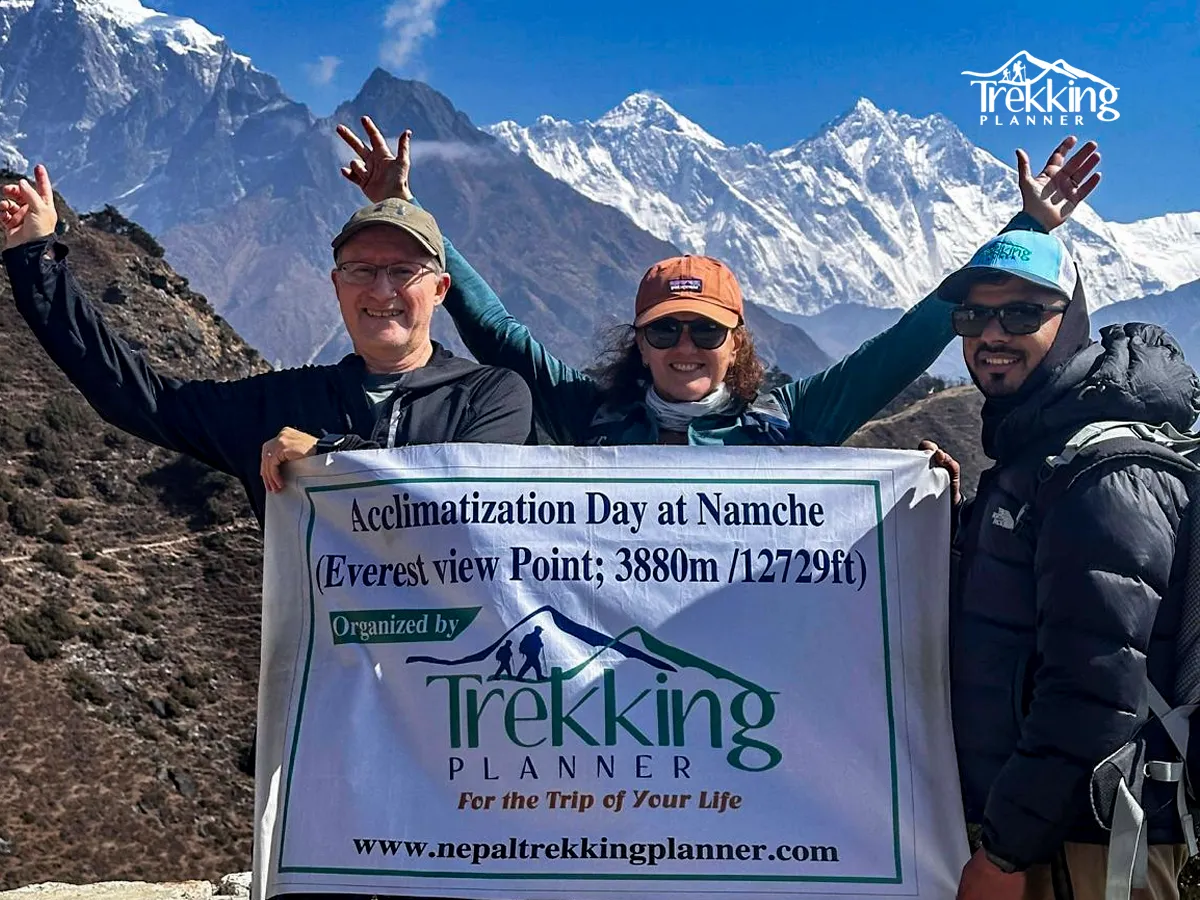 Seniors citizens enjoying at Namche