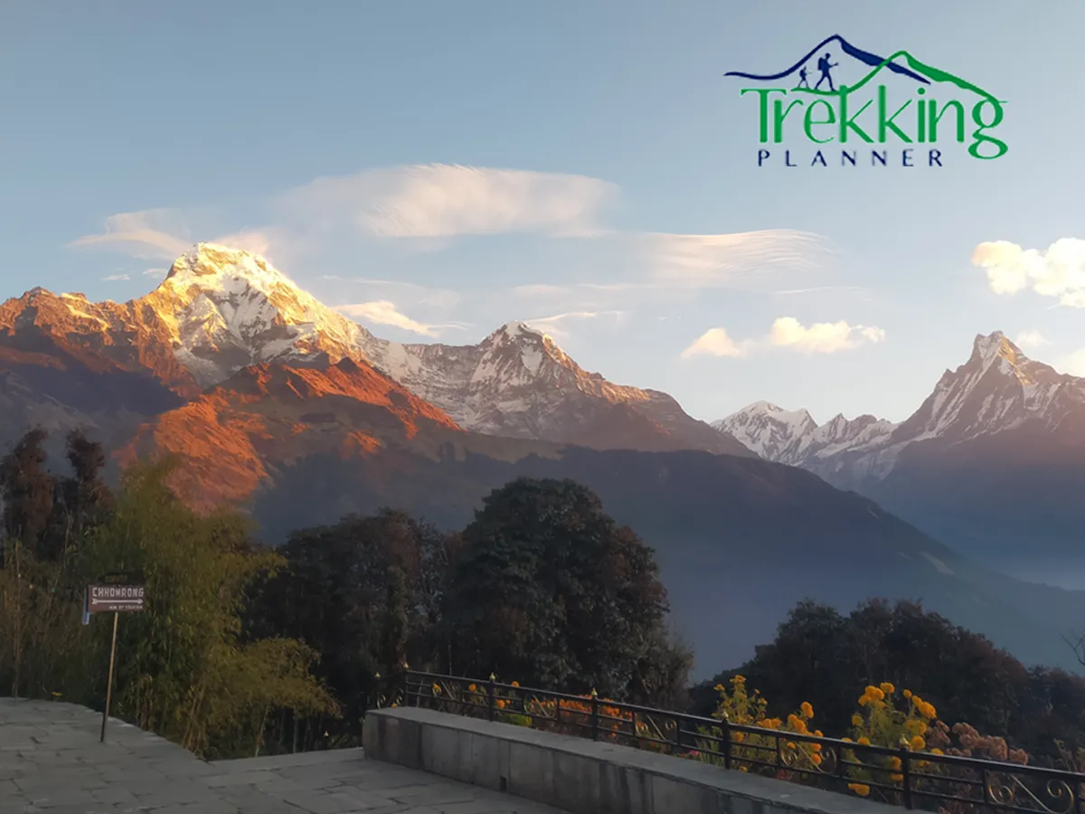Slow and easy trek in Annapurna region showing beginner-friendly mountain trail with scenic Himalayas