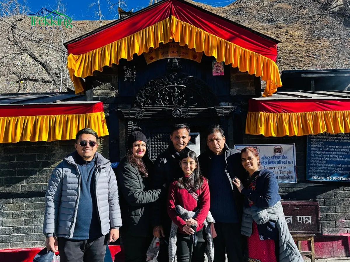 Tourists exploring ancient walled city of Lo Manthang in Upper Mustang after a jeep journey through Mustang valley