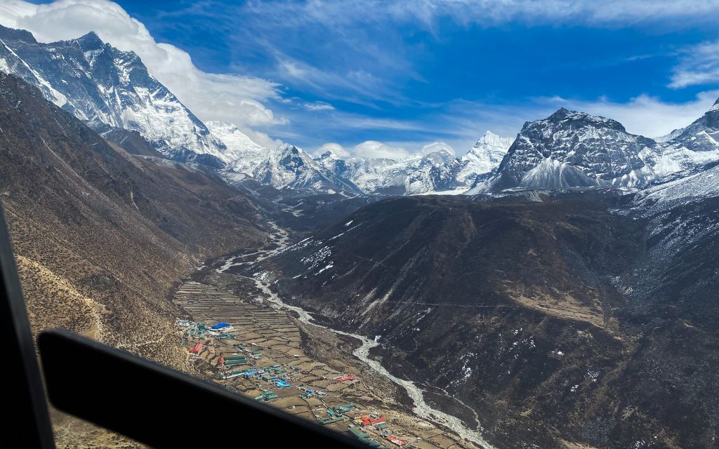 inside heli view