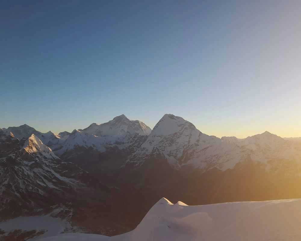view from mera peak climb