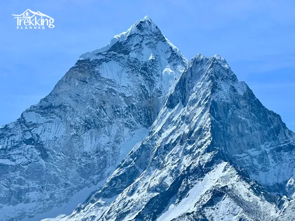 Ama Dablam with surrounding Himalayan peaks during the Everest Base Camp Trek in Nepal.