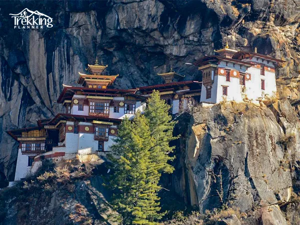 Scenic view of Tiger's Nest Monastery in Paro, Bhutan