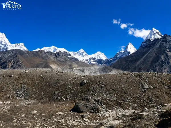 Cobalt Sky Over Snowy Peaks