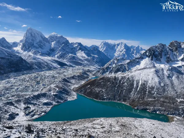 Gokyo Lake Beneath Snowy Peaks