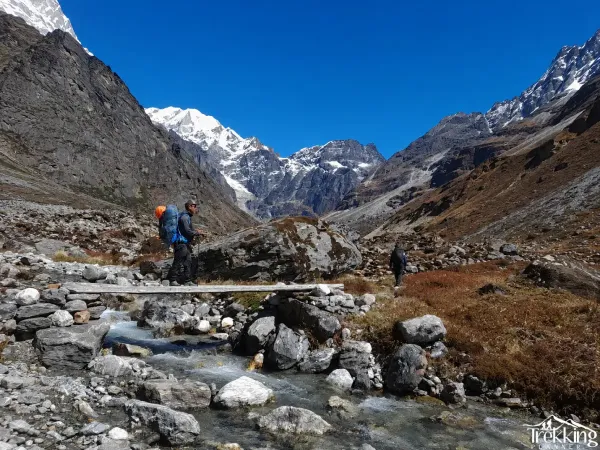 Mountain Stream Beneath Himalayan Peaks