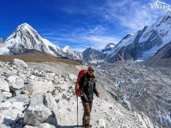 Mountain Trekker In A Glacial Valley 1