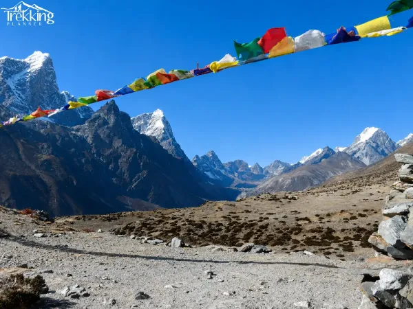 Prayer Flags Over The Himalayan Trail