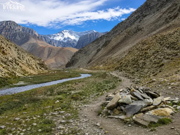 Rocky Valley With Winding Stream