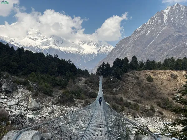 Suspension Bridge From Manaslu Trek
