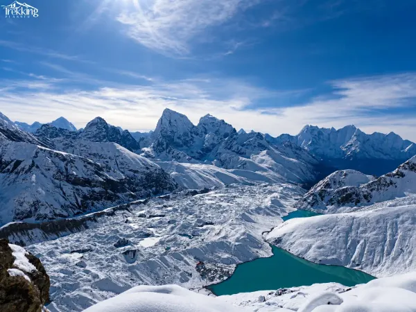 Turquoise Lakes Beneath Alpine Peaks