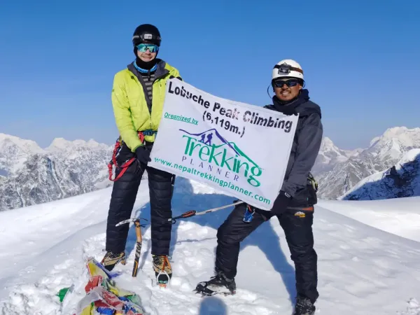 View From Top Of Lobuche Peak