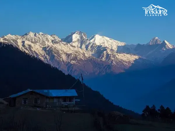 Snow-capped peaks of Ganesh Himal seen during Ruby Valley trekking route in Nepal