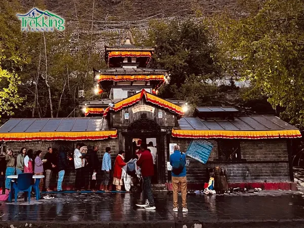 Hindu and Buddhist pilgrims at Muktinath Temple during Jomsom Muktinath Trek in Nepal