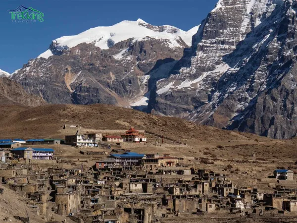 Traditional stone houses in Nar Village along the Nar Phu Valley Trekking route in Nepal