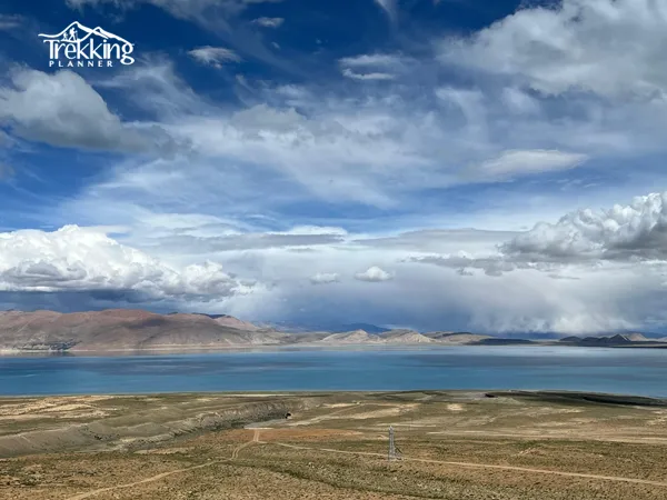 Turquoise Yamdrok Lake seen on a Tibet Overland Tour itinerary